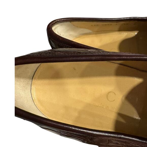 GUCCI Brown Crocodile Leather Horsebit Loafer Mens 11 ITALY - Picture 7 of 10